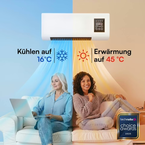 Coolzy kühlt auf 16°C und heizt auf 45°C
